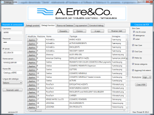Screenshot software - dettaglio fornitori